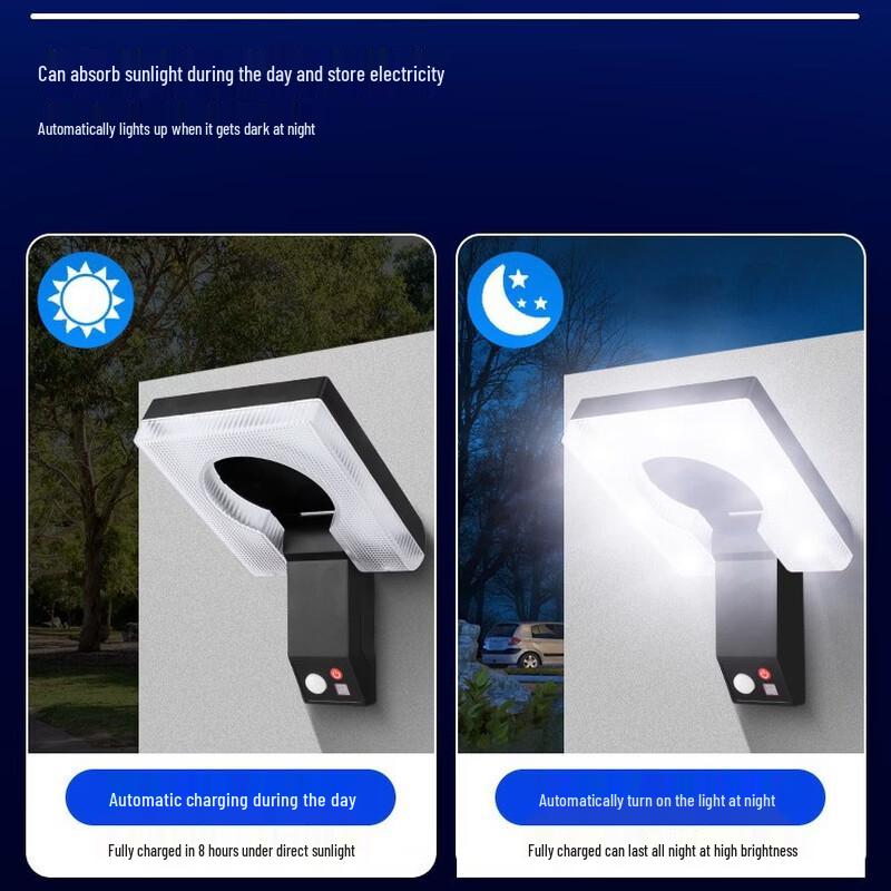 NuFeng Solar Folding Wall Lamp with Human Sensor