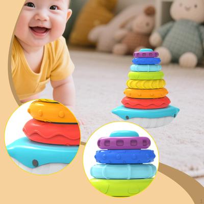 Baby Stacking Toy Rainbow Color Recognition Fun Educational Sensory Learning Stack Rings for