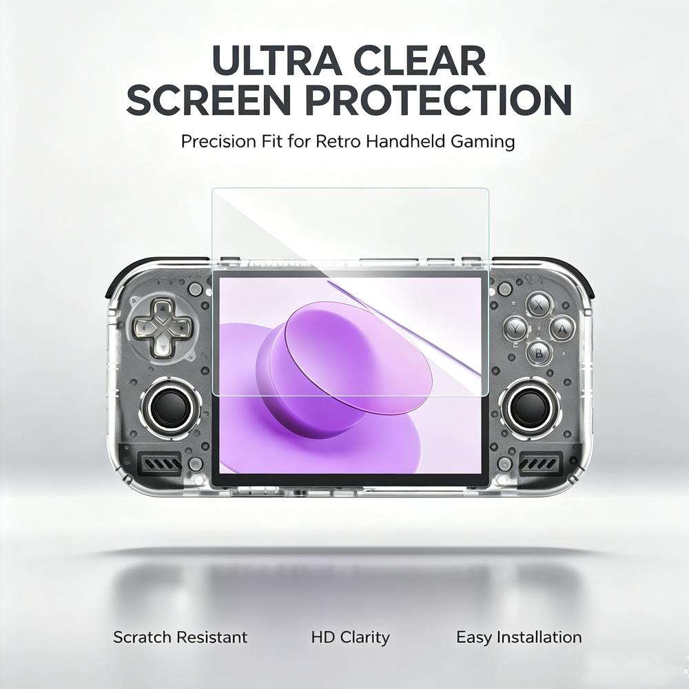 Retroid Pocket Nova Tempered Glass Screen Protectors Game Storage Bag Zipper Carry Bag Eva Hard Handbag Game Accessories