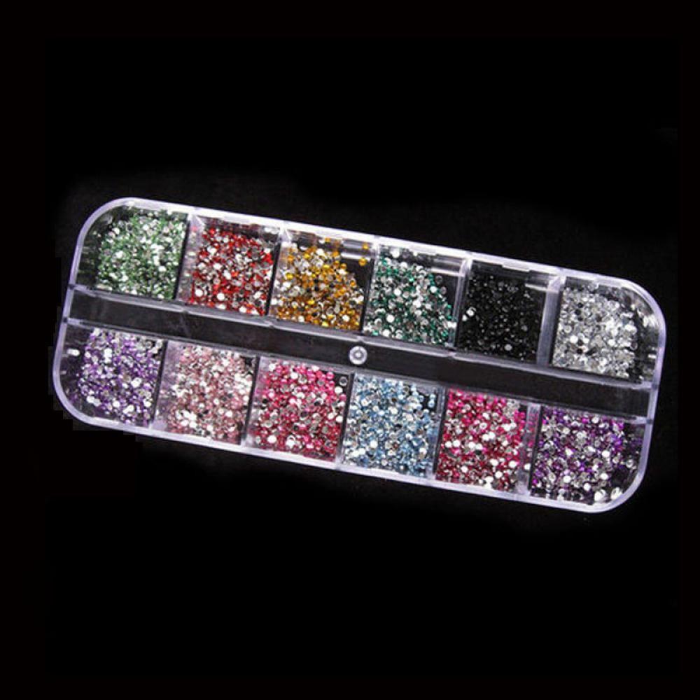 

3600Pcs new Decoration Glitter DIY Acrylic Tips UV Gel Nail Art Rhinestone