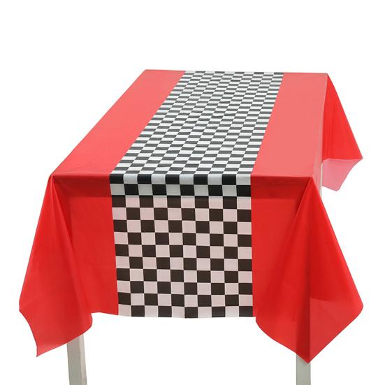 3Pcs Table Cloth Lightweight Portable Classic Retro Racing Car Style Tablecloths for Racing Fans Car Party Decoration