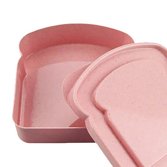 Lõunakarp Tosti kujuline Võileiva karp Plastikust Leivakarp turvalise kaanega Lekkimiskindel Kaasaskantav Toidukarp Kooli Kontorisse Piknikule