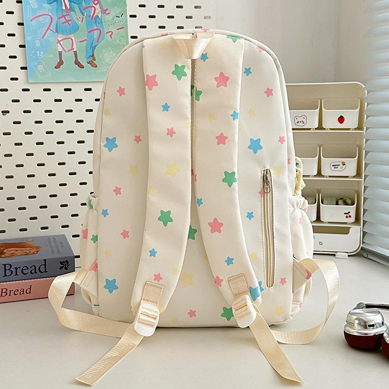 Schoolbag Japanese ins new high-value fresh and sweet cute star backpack junior high school students lightweight travel backpack