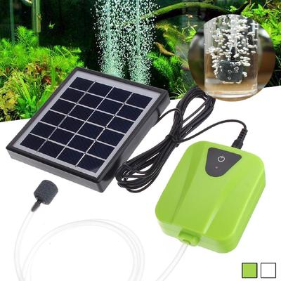 2 L/min 3 Farben Solarbetriebener Sauerstoffspender Wasserpumpe USB Sauerstoff Teich Turbine Wasser Museum Luftpumpe für Pflanzen Fischbecken Hausgarten