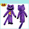 Smiling Critters Terrifying Purple Cat Monster Plush Toy Animal With Big Mouth Customizable Cartoon Style