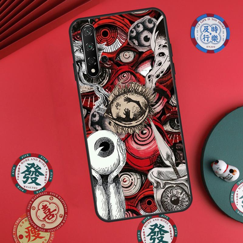 Scary Face Eyes For Huawei Nova 5T 9 10 SE 7i 8i 11i 12i Y73 Y72 Y61 Y91 Y60 Y70 Y90 P20 P30 P40 Lite Case