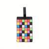 Puzzle Striped Printed Luggage Tag PVC Soft Silicone Card Holder Cartoon Boarding Pass Aircraft Luggage Tags Suitcase Label