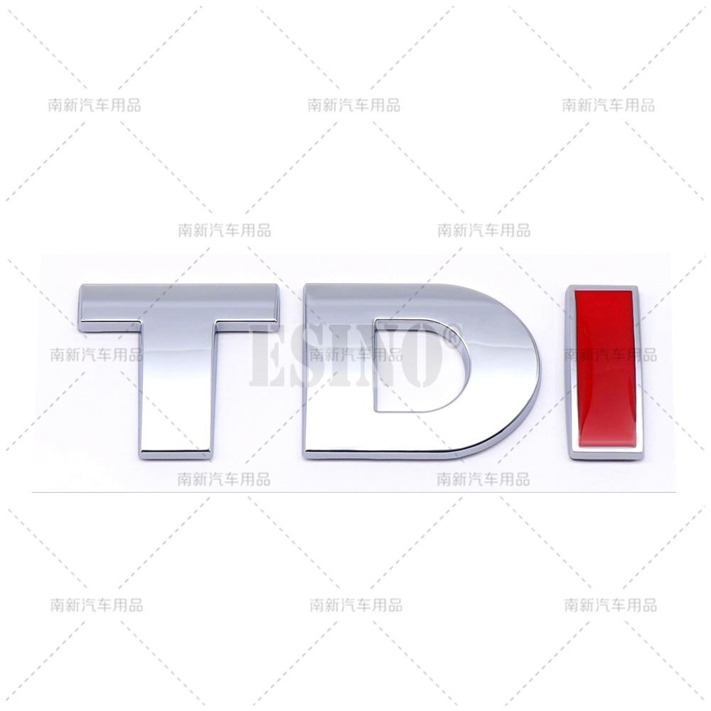 emsqc4 New 3D TDI Turbo Direct Injection ABS Adhesive Car Trunk Emblem Rear Body Tailgate Accessories Adhesive Styling Badge