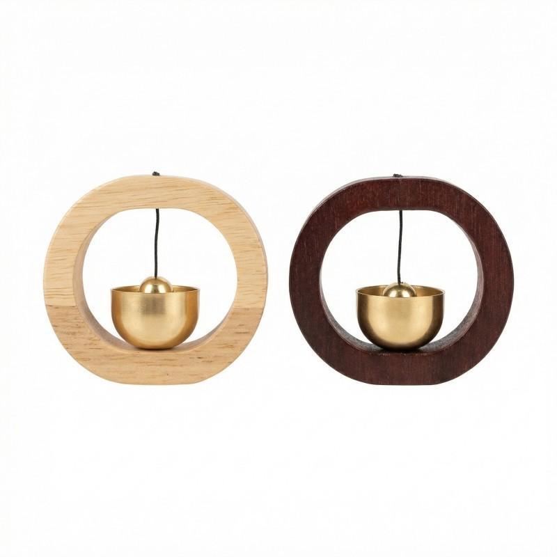 Magnetic Wind Chime Cartoon Doorbell Japanese Style Solid Wood Door Opening Alert for Pet Shop Entrance