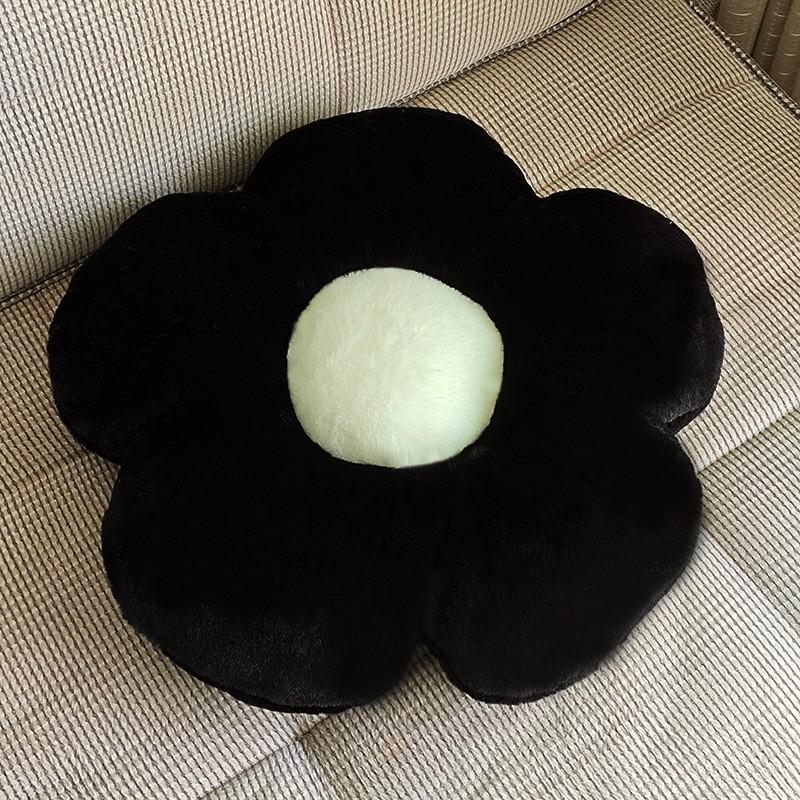 Rabbit Fur Flower Seat Cushion Plush Toy Candy Color Sunflower Throw Pillow Small Daisy Pillow Office Cushion