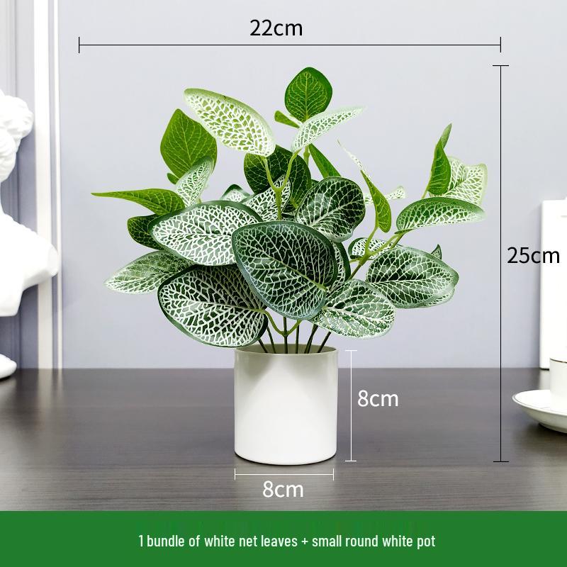 Nordic Artificial Green Plant Bonsai for Office or Home Decor - Small Indoor Potted Ornament