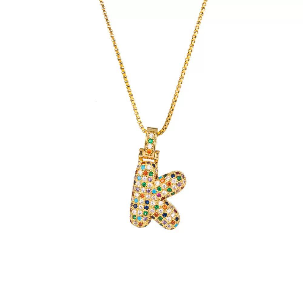 European Initial Pendant Necklace: Retro Hip Hop Trend Jewelry for Women