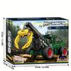 1741PCS RC Timber Tractor Building Blocks Farm Tractor Technology Electronic Remote Control Car Bricks Model Kids Toys Idea Gift