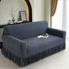 1Pc Luxury Jacquard Sofa Cover With Ruffle Non-Slip Dustproof For 1-4 Seater Sofa Machine Washable All-Season Home Decorations