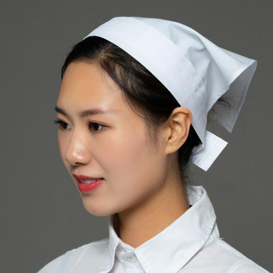Unisex Chef & Waiter Headscarf Cap for Kitchen Hygiene