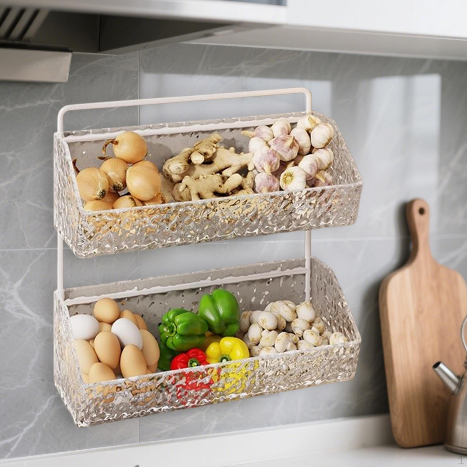 

Hanging Kitchen Basket Farmhouse Food Storage Fruit Vegetable for белый