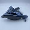 Fashion Brand Blue Denim Belt Buckle Hollow Out Fashion Slippers Summer New Comfortable Women's 5.5cm Low Heel Commuting Sandals Size 43