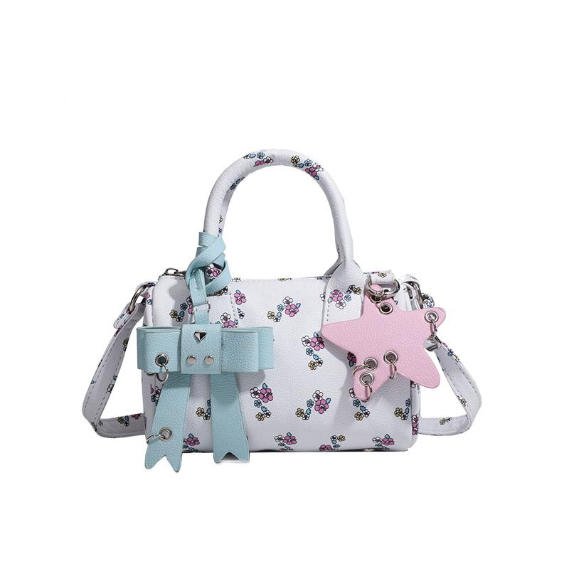 Niche Design Cute Design Sense White Is Popular Today Versatile Bow Print Messenger Bag Women