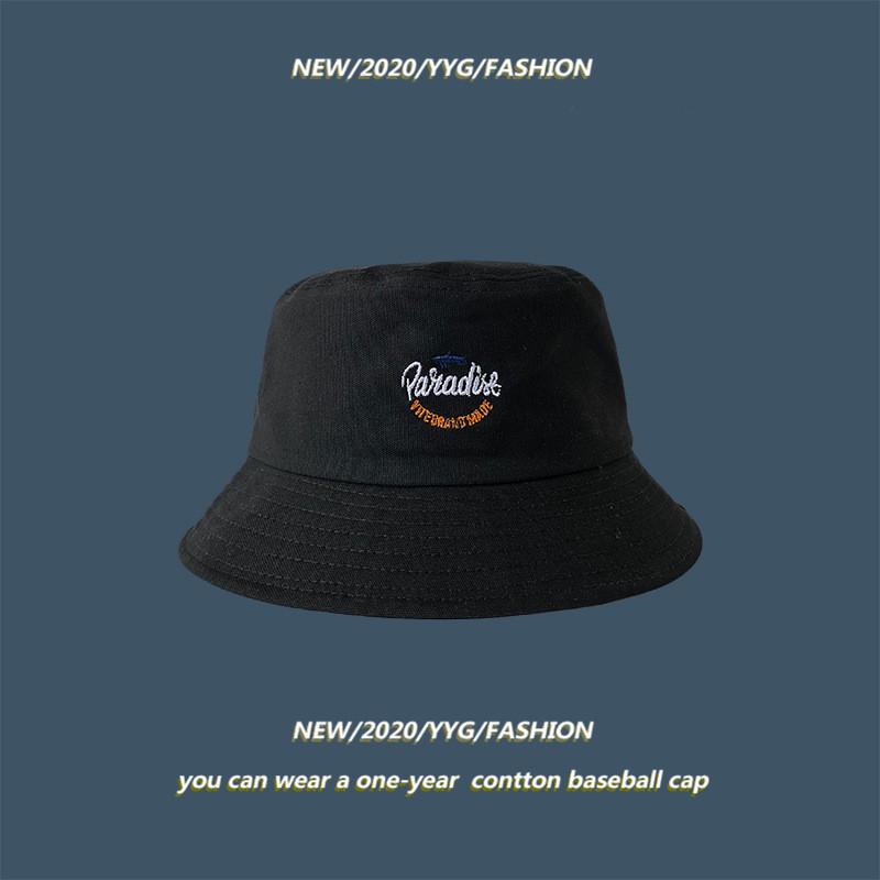 Stylish Unisex Cotton Bucket Hat With Shark Embroidery Breathable And Sunblock