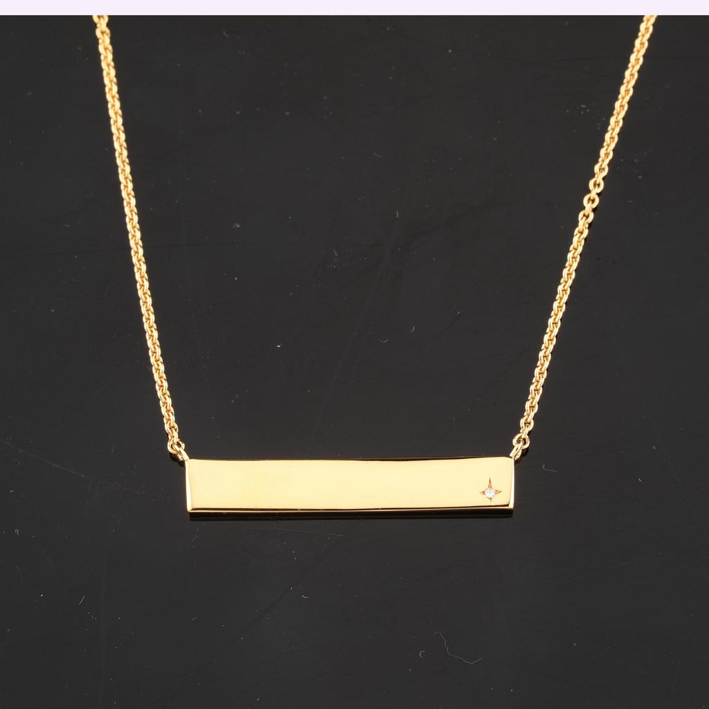 White Diamond Necklace 925 Sterling Silver Rhodium Gold & Rose Gold Jewelry