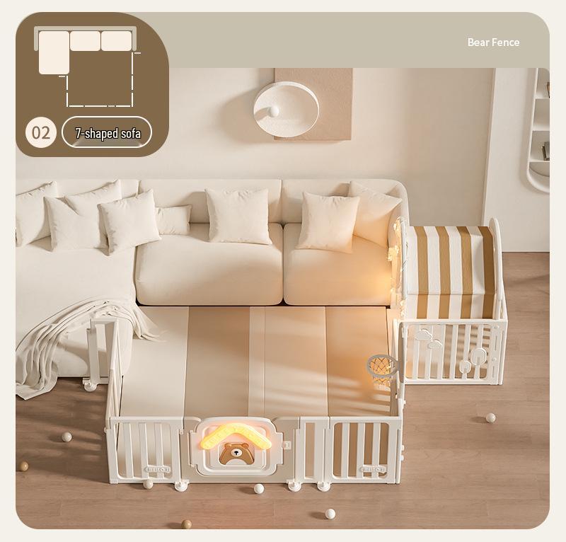 Three-Sided Baby Sofa Rail and Crawling Mat for Indoor Play