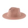 Straw Hat Solid Color Straw Top Hat Women, Seaside Beach Sunshade Sun Protection Panama Jazz Hat