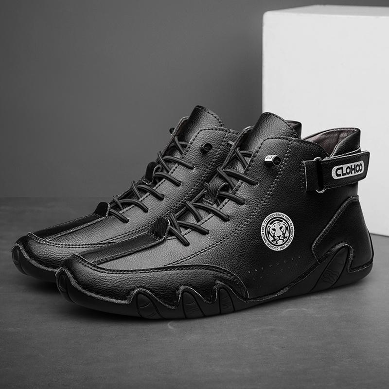 CLOHOO Sapatos Casuais de Couro Tênis Masculino Moda Lazer Caminhada Sapatos Loafer Calçados Confortáveis Botas Masculinas de Luxo 2026 Novo