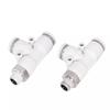 Pneumatic Quick Connect T-Type 3-Way Threaded Air Hose Connector (Sizes: 4, 6, 8, 10, 12-M5 01 02 03)