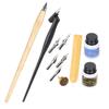 Wood Handle Students Calligraphy Pen Ink Writing Pen Nibs Calligraphy Tool Set for Beginners3#