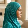 Lace Rhinestone Decor Kids Hijab Breathable Headscarf Charming Head Wrap  Casual