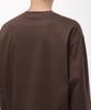 MUSINSA STANDARD Silket Relaxed Crew Neck Long Sleeve T-Shirt [Dark Brown]