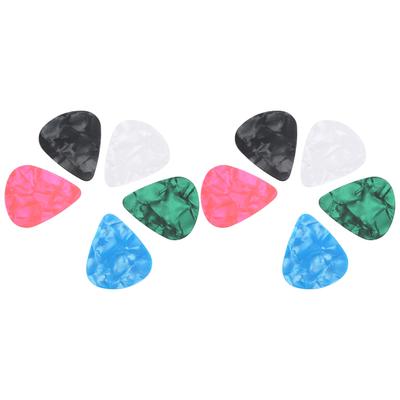 10 יחידות מפרטים לגיטרה צלולואיד אביזרי כלי נגינה אוניברסליים צבעוניים 0.46 מ"מ