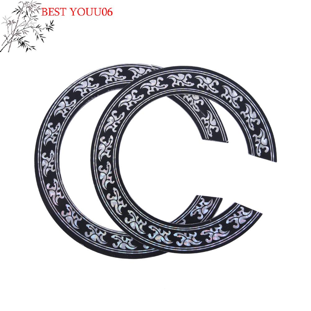 (YOUU06)IRIN 94mm 104mm Hard PVC Guitar Circle Sound Hole Rosette Inlay Decal Sticker for Acoustic Guitars Decal Parts Accessory