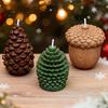 DIY Christmas Cedar Cone Mold Silicone Easy-to-release Oil Pine Cone Candle Mold Decorative Ornaments 3D Plaster Mold