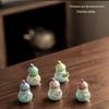 Xianci Colorful Ceramic Gourd Ornament - Cute Tea Pet Accessory for Tea Ceremony