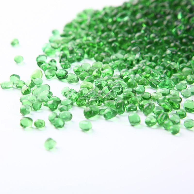 Blue Crystal Glass Beads - 500G Decorative Sand for Fish Tank Landscaping