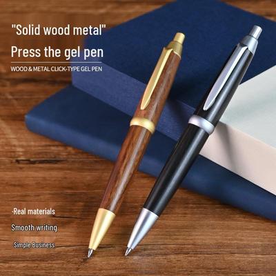 Penna a Sfera Twist Legno di Sandalo e Ottone Retrò - Elegante Regalo Firma per Insegnanti e Studenti