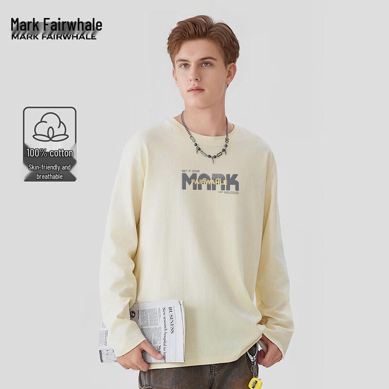 Mark Fairwhale Men's Pure Cotton Long Sleeve Crew Neck T-Shirt