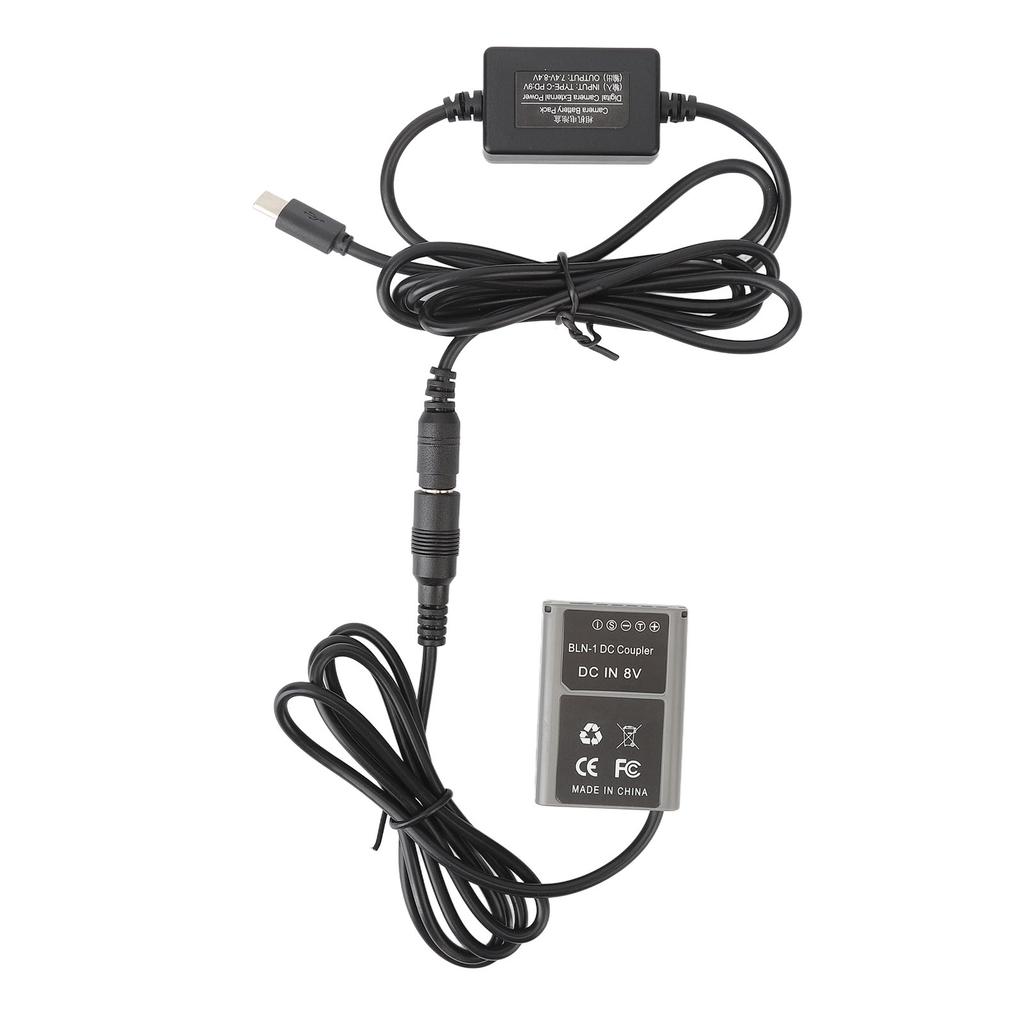 BLN 1 DC Coupler Dummy Battery with Type C Power Adapter for EM1 EM5 EM5II EP5 Pen F Digital Camera WE 074