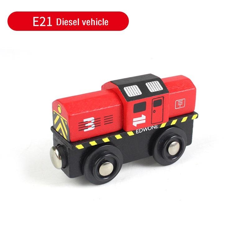 Non-Toxic Wooden Magnetic Train Kids Train Toy Anime Locomotive Car Toys Wooden Track Train Railway Vehicles Children Birthday Gifts
