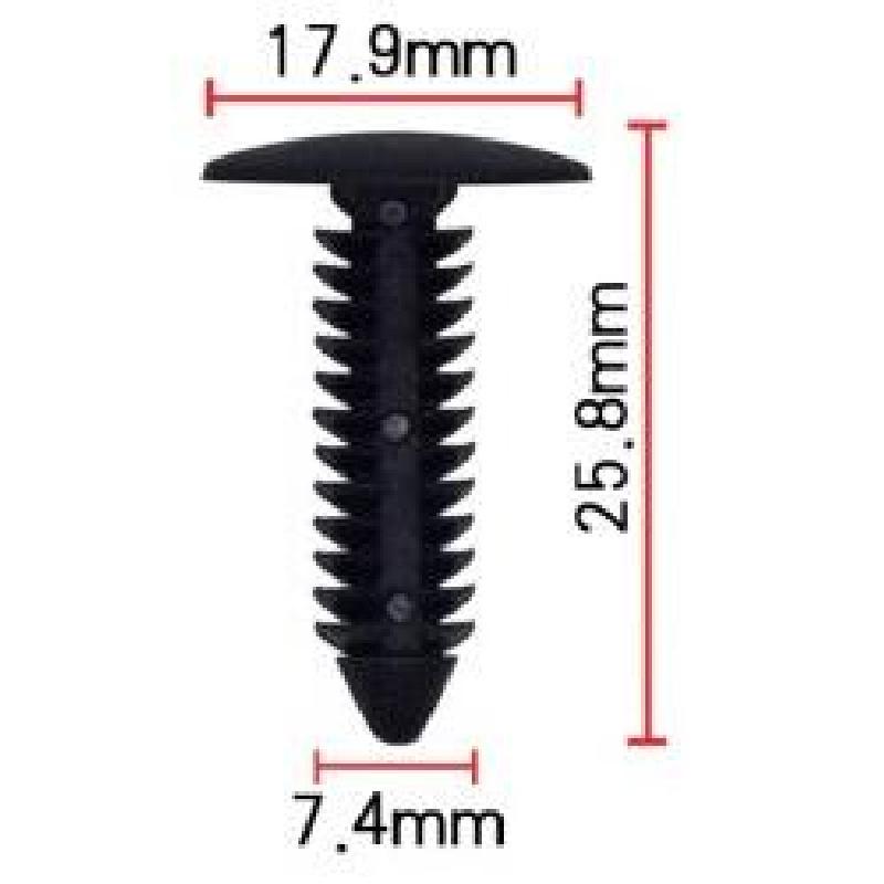 Universal Car Rear Trunk Interior Roof Trim Panel Moulding Clip Clips Fasteners