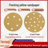 5" and 6" Multi-Hole Sanding Discs: Yellow 6-Hole for Dry Sanding & Ceramic 17-Hole for Car Sanding, Round Flocking Pads for Air Sanders