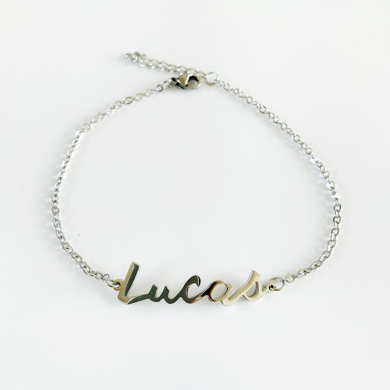 Kpop Nct Member Signature Bracelet Color Stainless Steel Chain Bracelets For Women Fans Jewelry Accessories