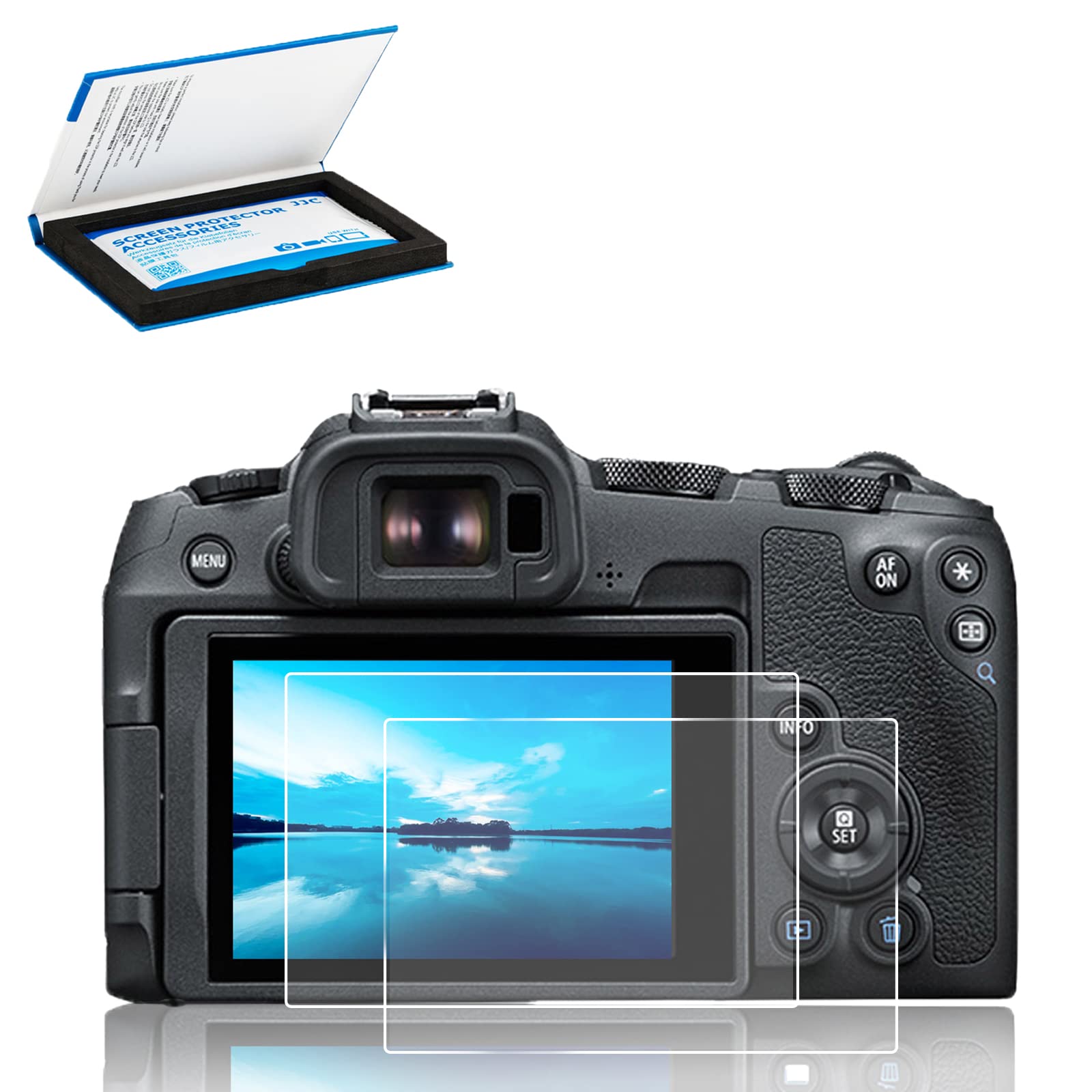 

JJC LCD Screen Protector for Canon PowerShot EOS G7X Kiss and M200 Tempered Glass with 9H Over and (2-Pack) V1, R8, R50, III, X10i, Cameras.