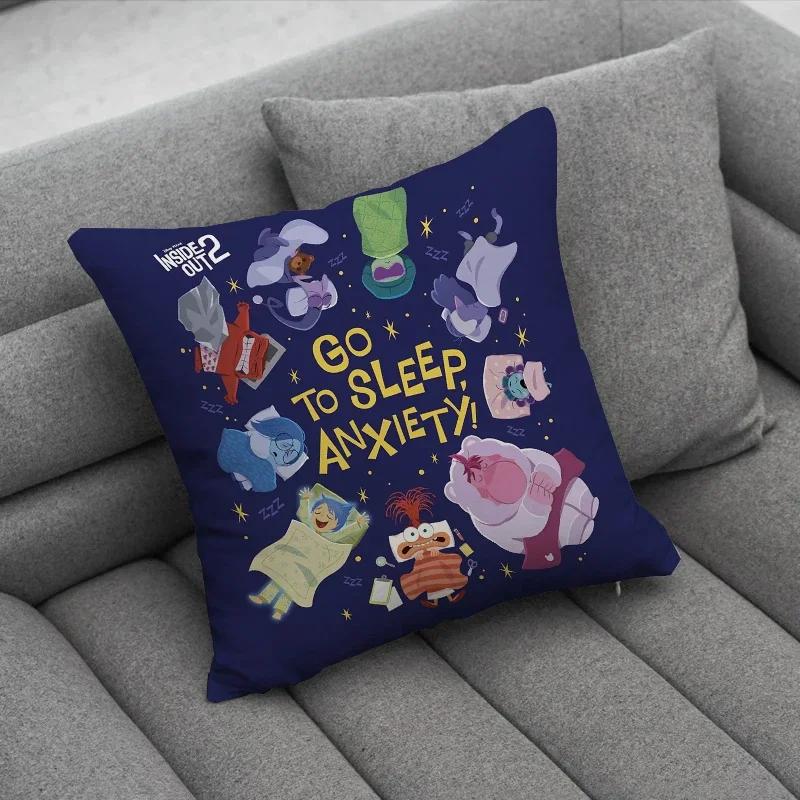 

Funda de almohada de dibujos animados Inside Out 2, decoración de Anime de dibujos animados Kawaii 16x16Inch