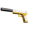Kids Golden Desert Eagle Soft Shell Bullet Toy Gun Outdoor Combat Weapon Toy with Silencer Glock Simulation Bullet Pistol Model