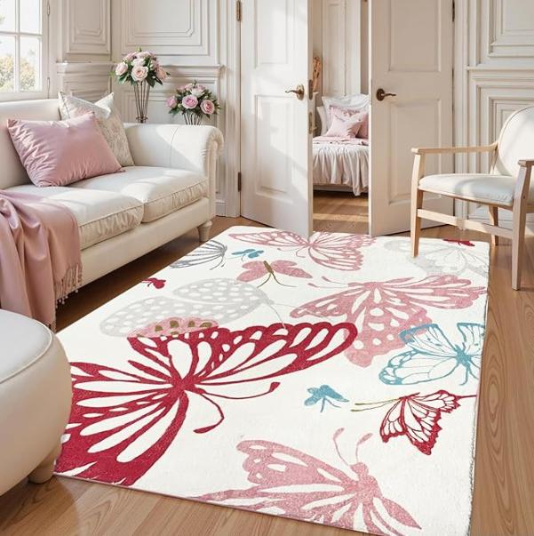 

Rainbow Rug Machine Washable Area Rug for Girls Bedroom Nonslip Kids Rug for Children Soft Fluffy Home Decor for Nursery Rugs 40X60cm