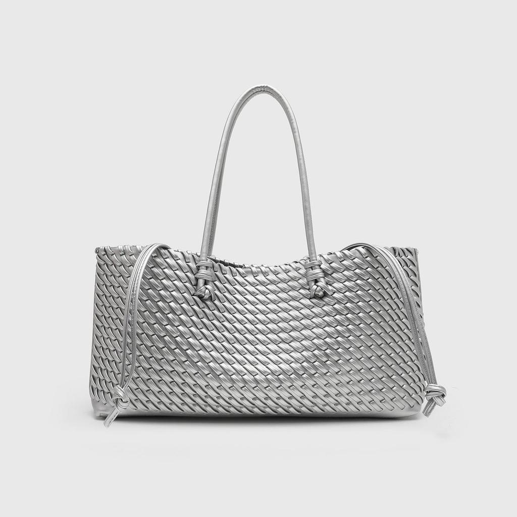 Za 2025 Women's High-End Woven Tote Bag: Fashionable Large-Capacity Handbag & Shoulder Shopping Bag