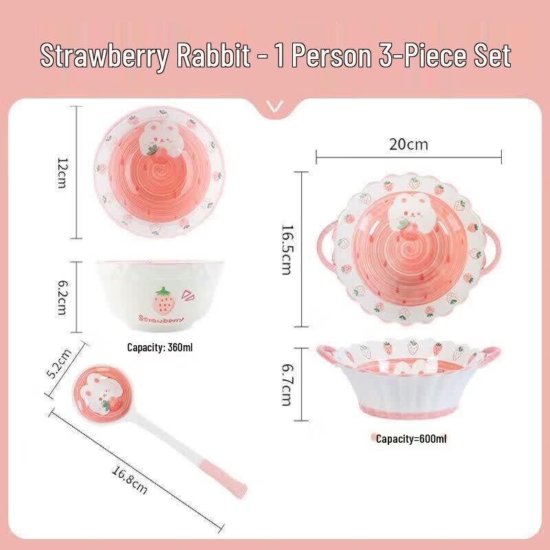 Cute Cartoon Ceramic Dinnerware Set