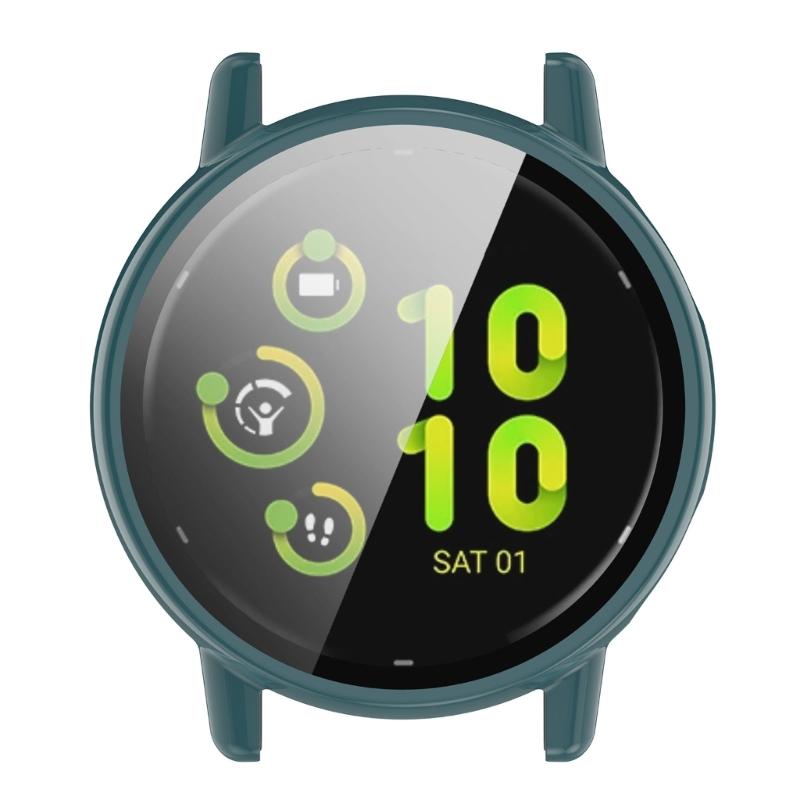 Tempered Glass Film+Case Screen Protector Full Coverage Cover Anti-scratch Shell Watch Housing For Vivoactive 5 Active 5